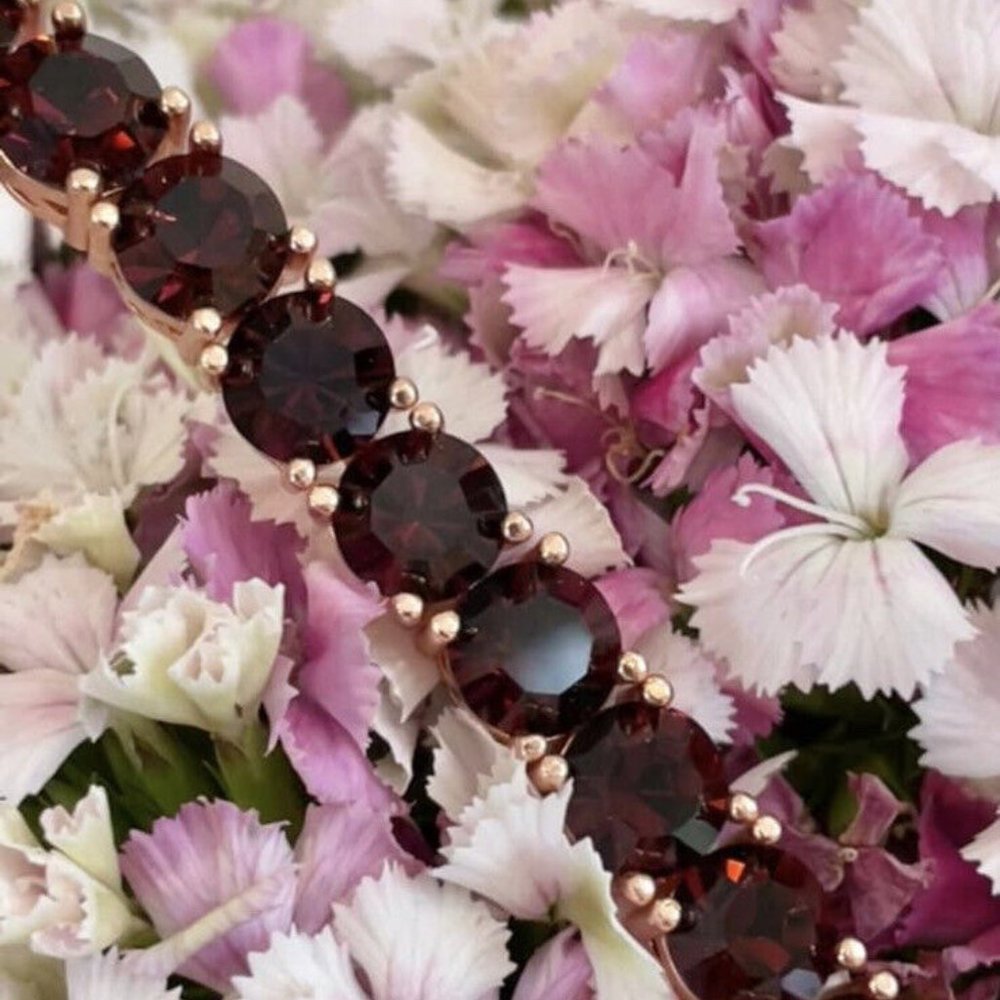 Park Lane "Burgundy" Rose Gold Impression Bracelet - Picture 3 of 7